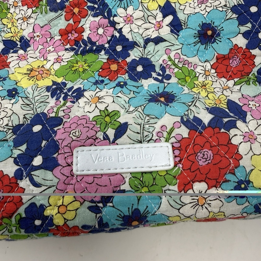 Vera Bradley Shoulder Bag Triple Compartment Far Out Floral Quilted Purse Boho - Picture 2 of 14